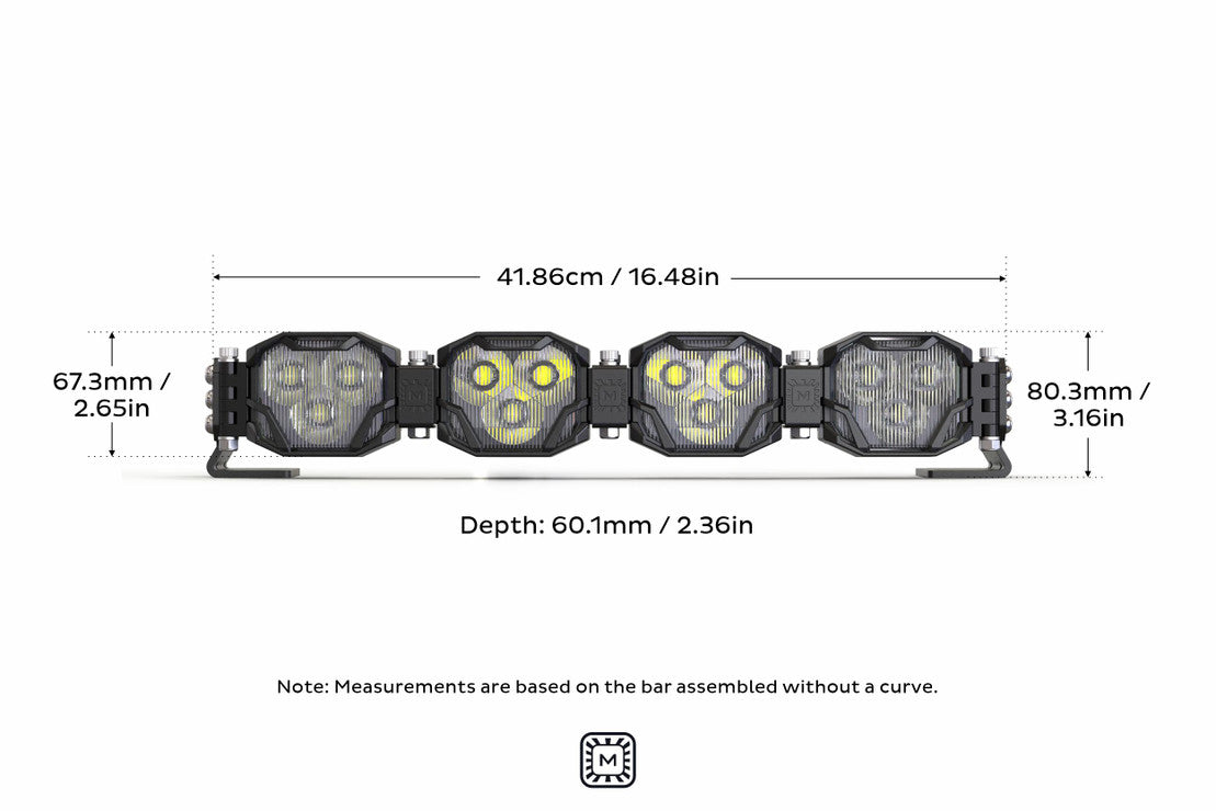4BANGER BAR: 4 POD / 16.5"
