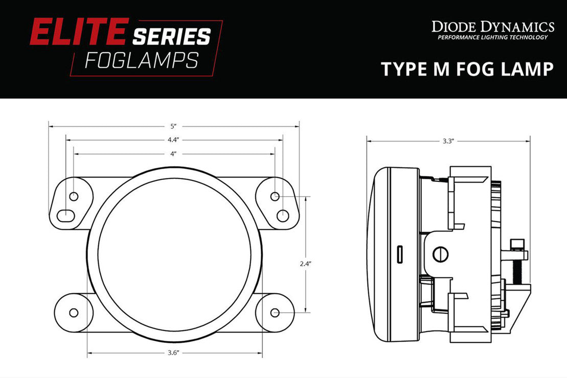 ELITE SERIES TYPE M LED FOG LIGHTS (WHITE / YELLOW)