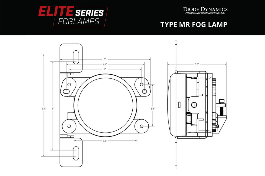 ELITE SERIES TYPE MR LED FOG LIGHTS (WHITE / YELLOW)