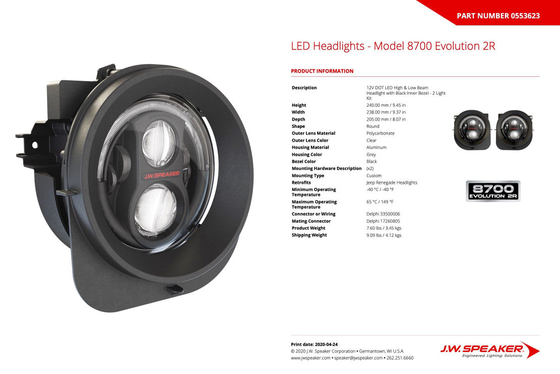 JW SPEAKER MODEL 8700 2R