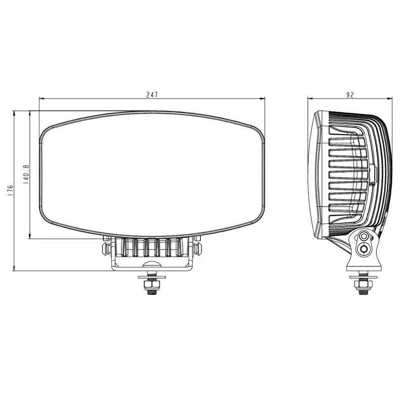LED Verstraler met dagrijverlichting 10.000lm 9-36 volt | WD-100100.1