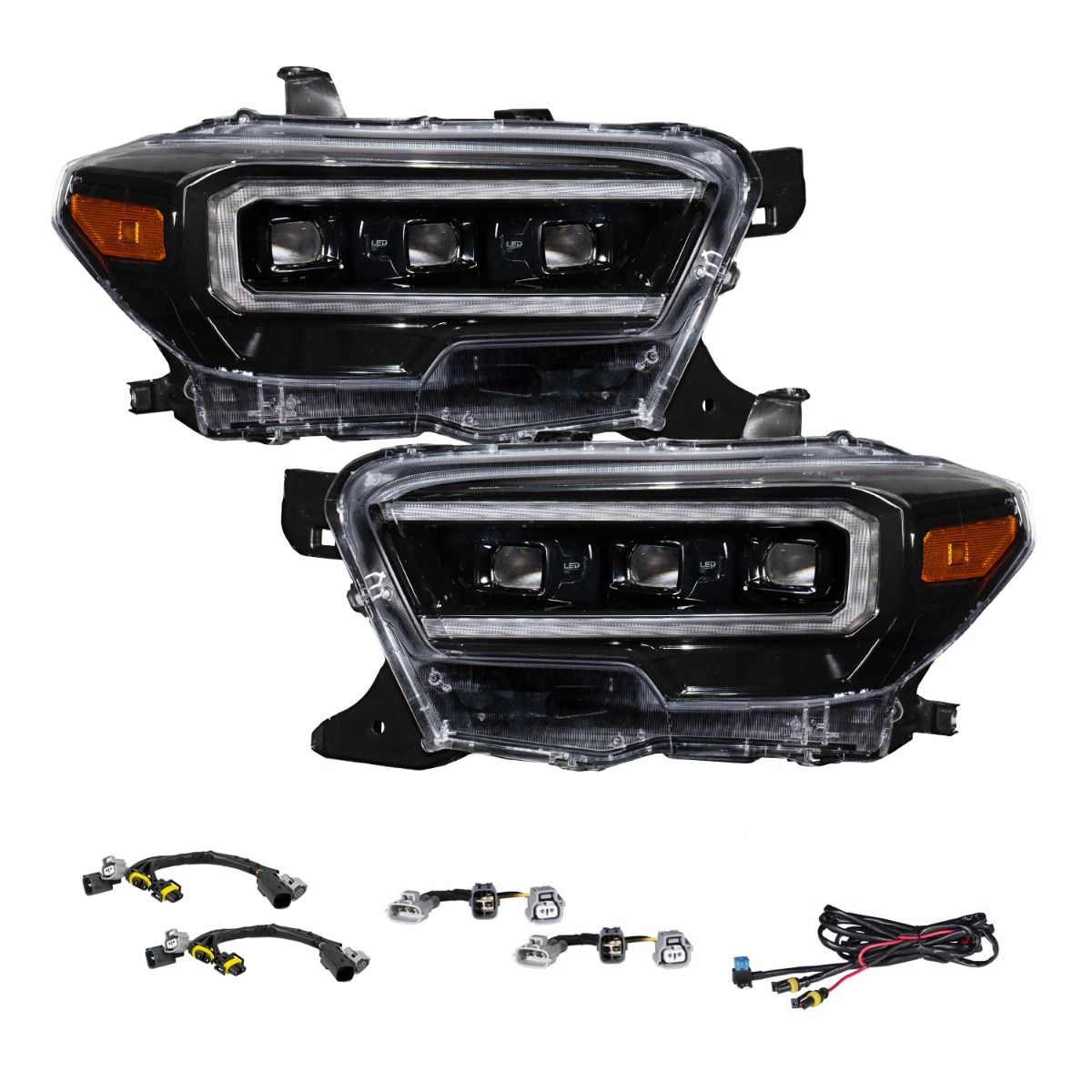 2016-2023 Toyota Tacoma LED Projector Headlights with Selectable DRL (pair)