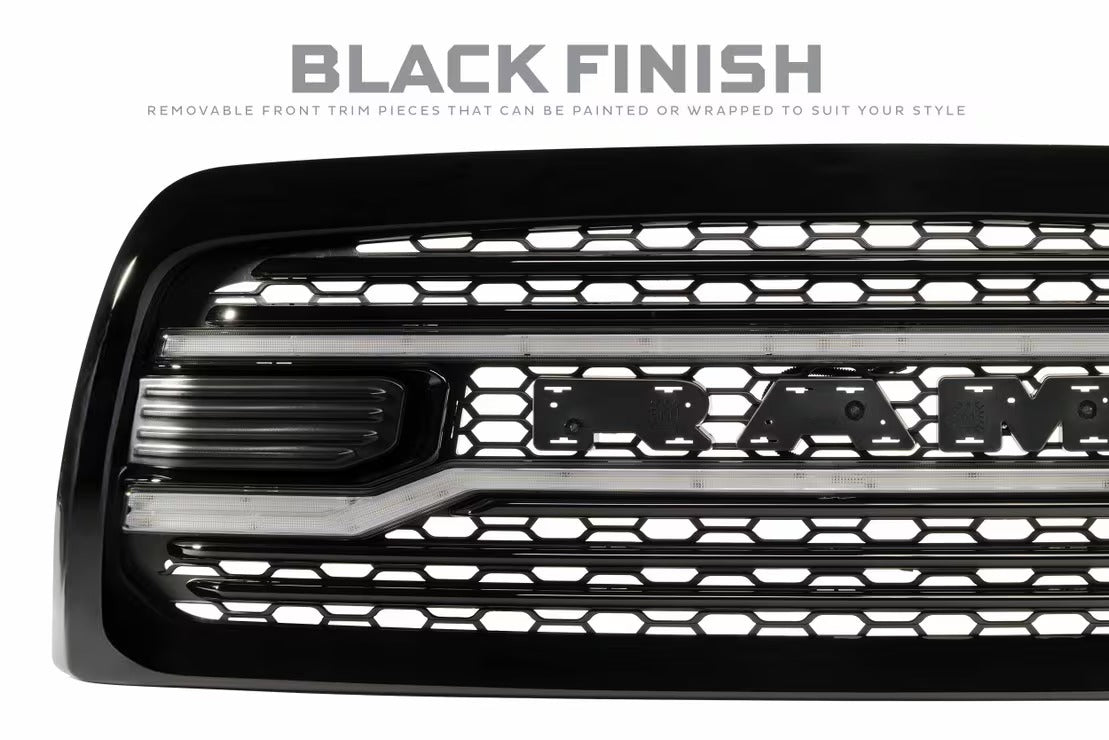 Dodge Ram HD (13-18) Morimoto XBG LED DRL Grille (Black)