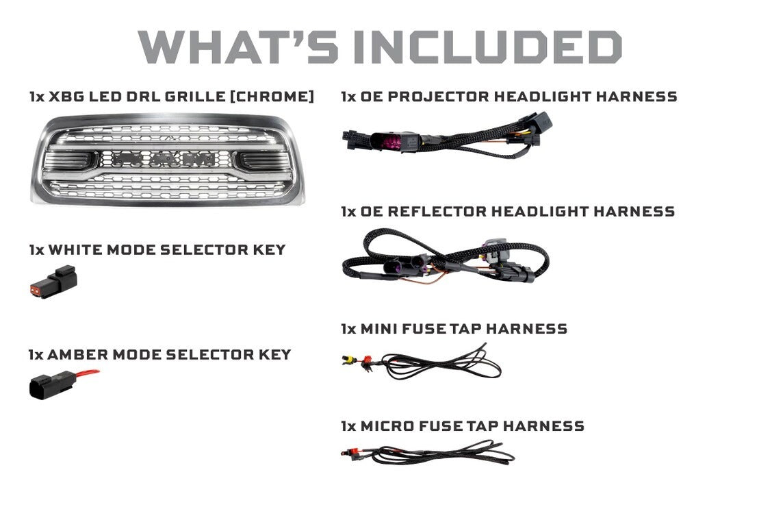 Dodge Ram HD (13-18) Morimoto XBG LED DRL Grille (Chrome)