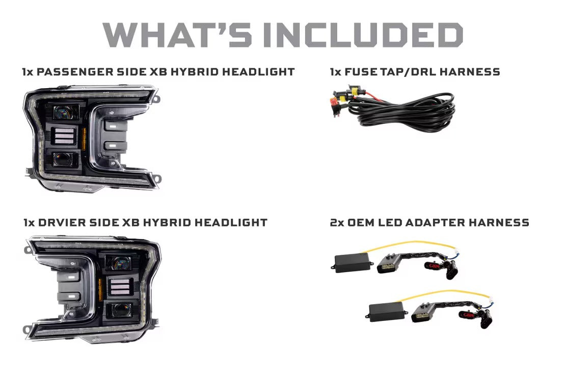 Ford F-150 (18-20): XB Hybrid LED Headlights