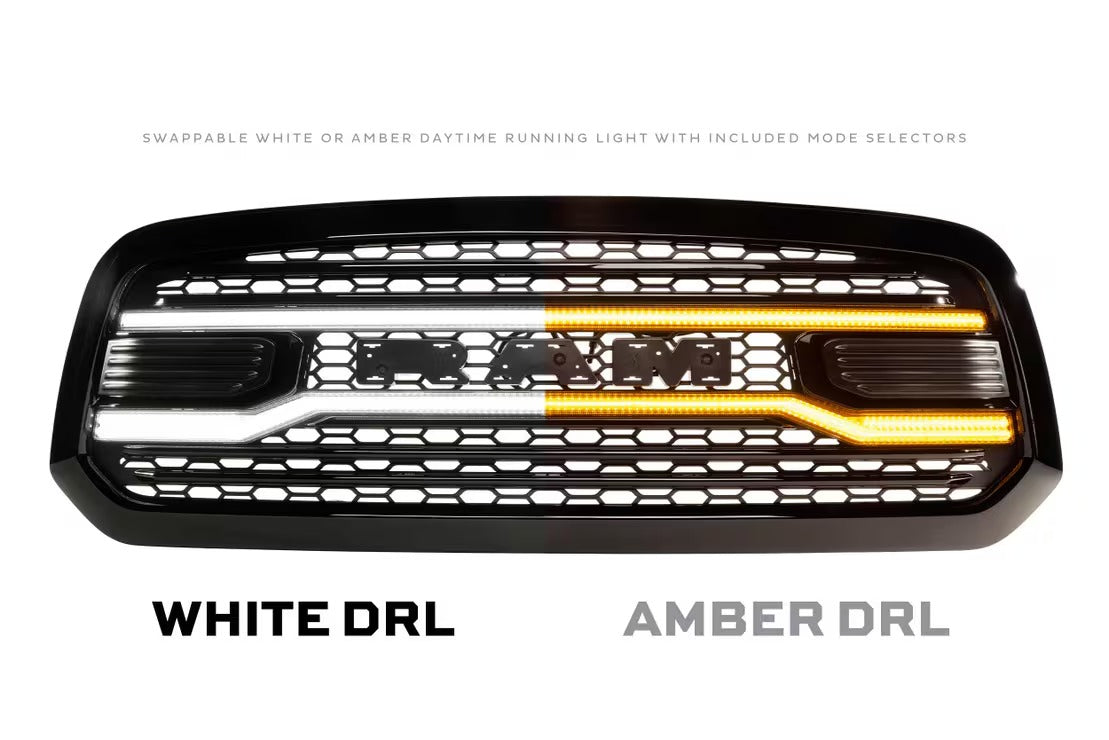 Dodge Ram 1500 (13-18) Morimoto XBG LED DRL Grille (Black)