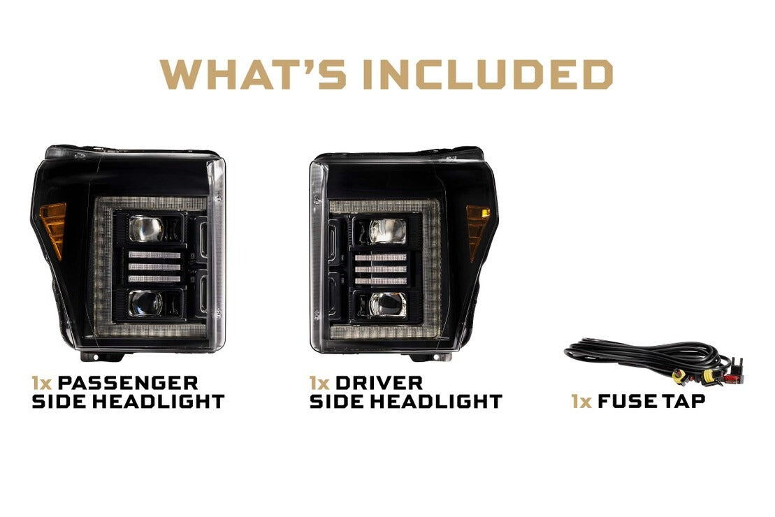 Ford Super Duty (11-16): XB Hybrid LED Headlights