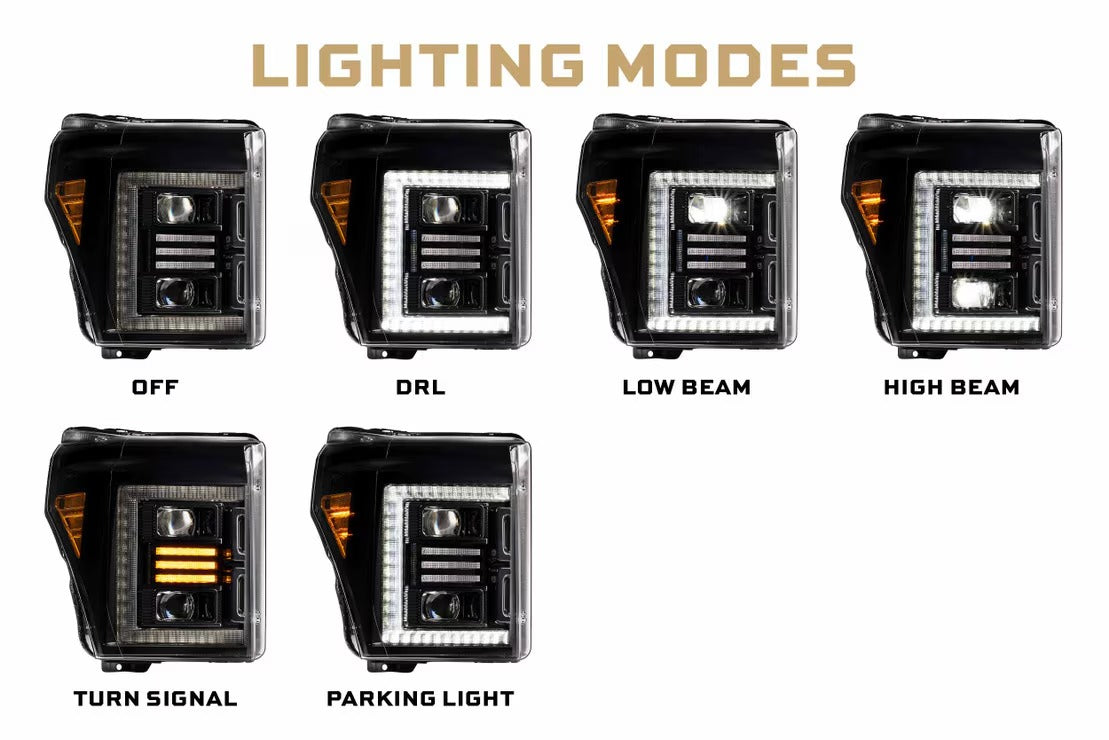 Ford Super Duty (11-16): XB Hybrid LED Headlights