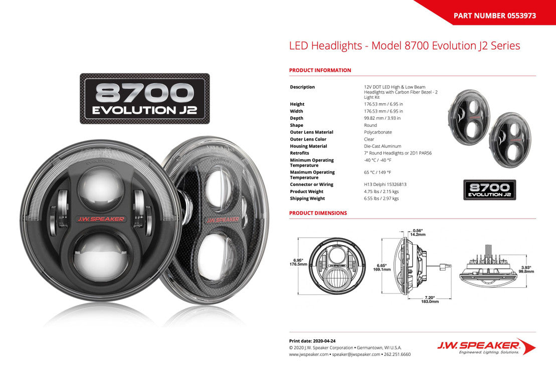 JW SPEAKER MODEL 8700 J2