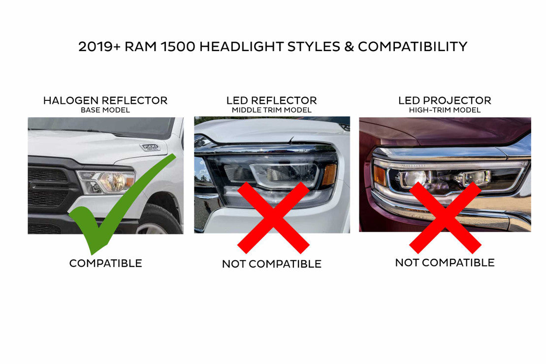 RAM 1500 (19-23): XB HYBRID LED HEADLIGHTS