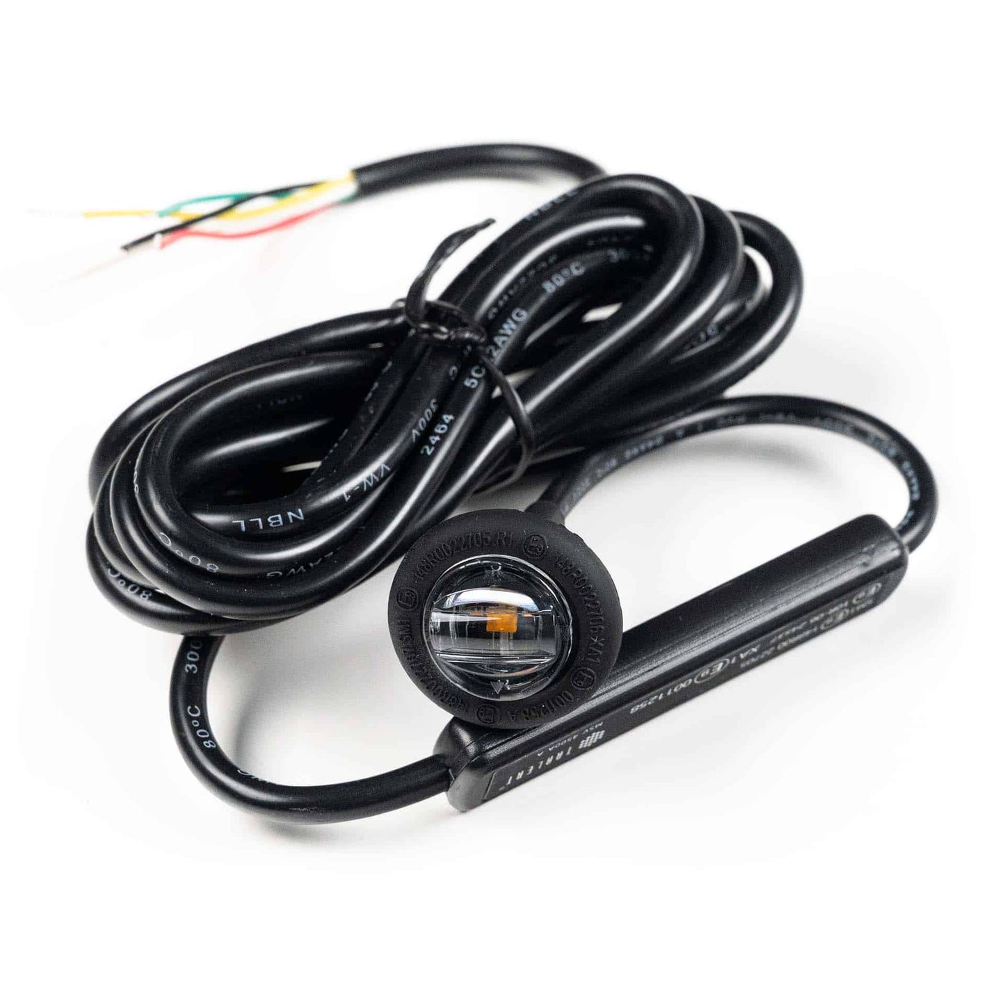 LED warning light white with R65 warning light 12-24v 200cm cable