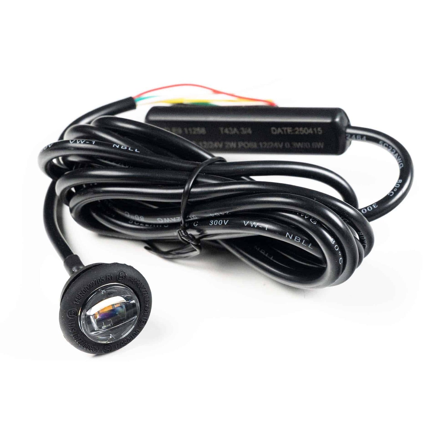 LED warning light white with R65 warning light 12-24v 200cm cable
