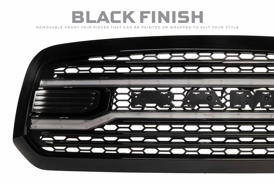 Dodge Ram 1500 (13-18) Morimoto XBG LED DRL Grille (Black)