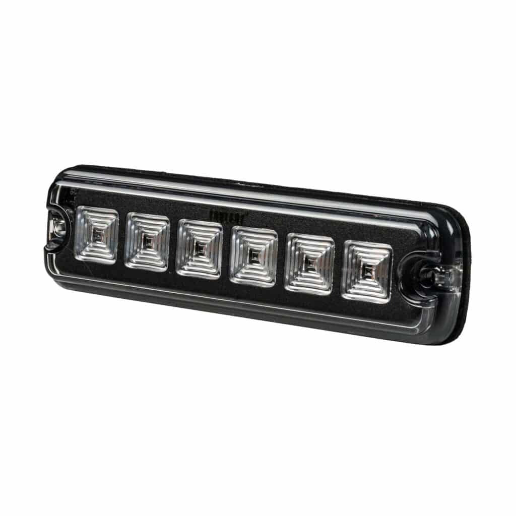 LED R10 Warning light 6-LED amber 12-24v 200cm cable