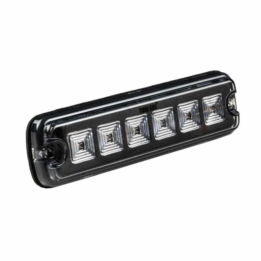 LED R10 Warning light 6-LED amber 12-24v 200cm cable