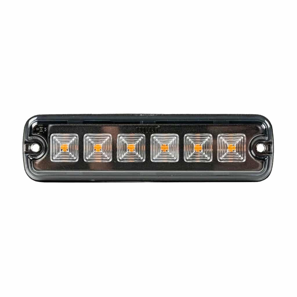 LED R10 Warning light 6-LED amber 12-24v 200cm cable