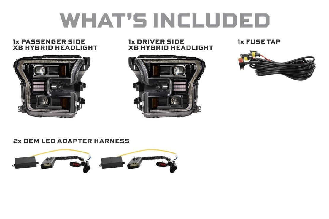 Ford F-150 (15-17) XB Hybrid LED Headlights