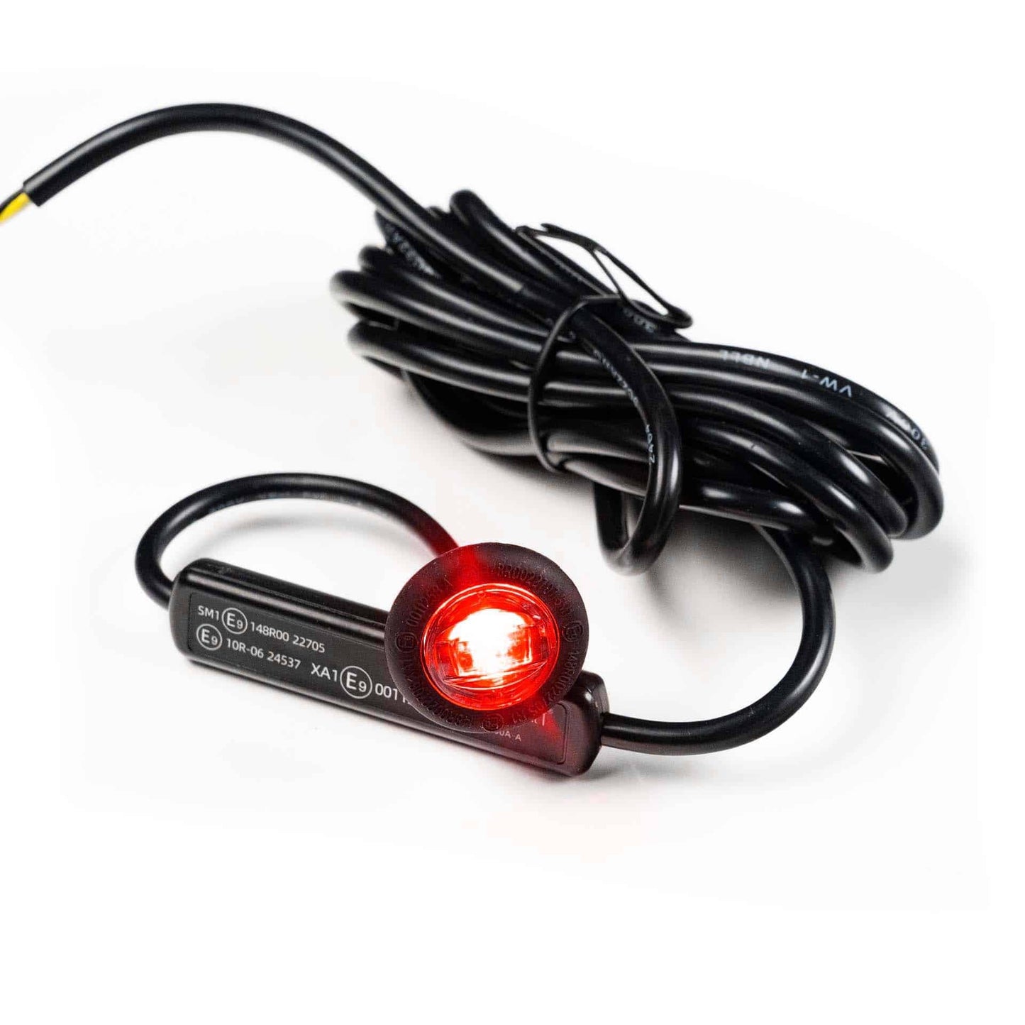 LED warning light red with R65 warning light 12-24v 200cm cable