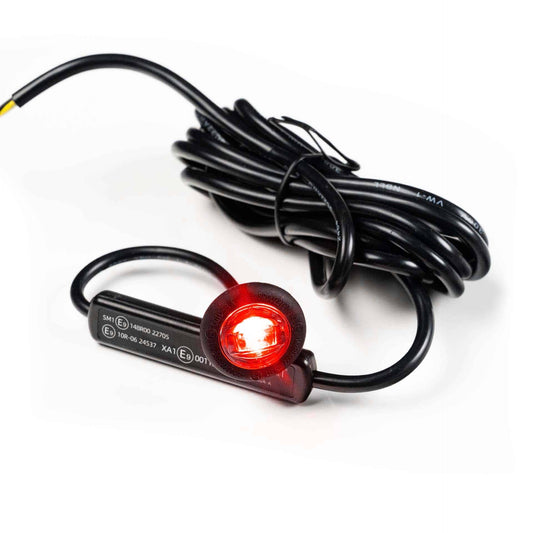 LED warning light red with R65 warning light 12-24v 200cm cable