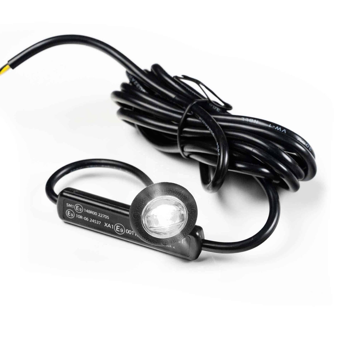 LED warning light white with R65 warning light 12-24v 200cm cable