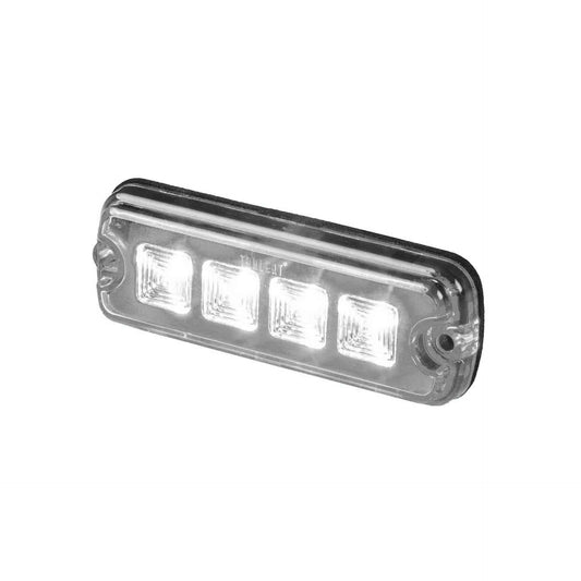 LED R10 Warning light 4-LED white 12-24v 200cm cable