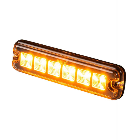 LED R10 Warning light 6-LED amber 12-24v 200cm cable