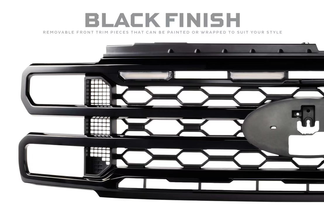 23-27 Ford Super Duty XBG LED DRL Grille (Black)