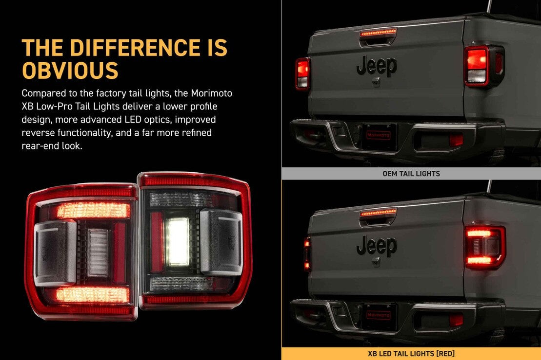 20-26 Jeep Gladiator JT XB LED Low Profile Tail Lights