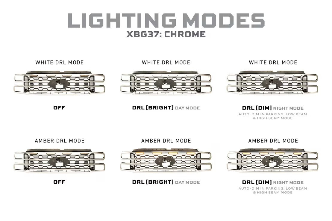 23-27 Ford Super Duty XBG LED DRL Grille (Chrome)
