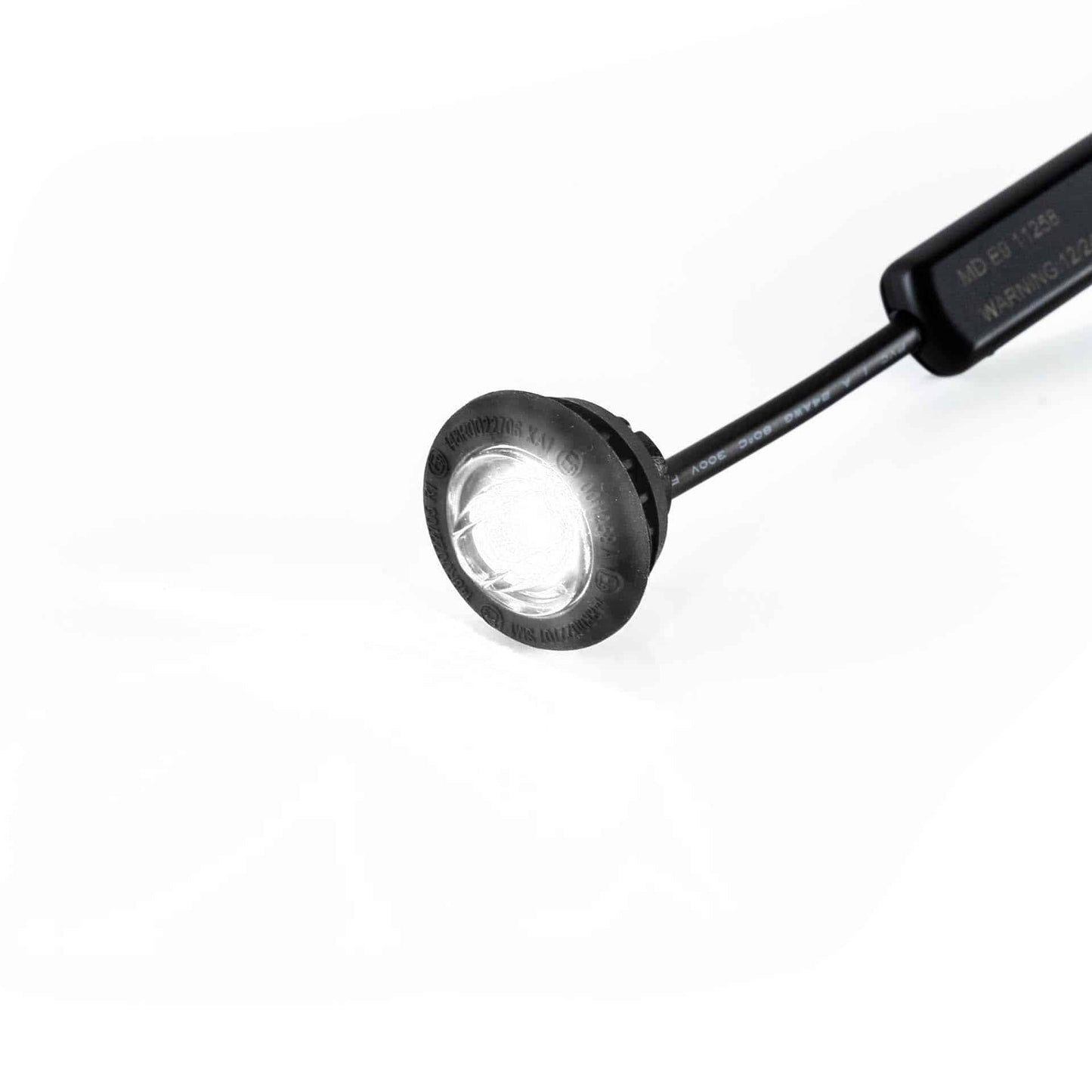 LED warning light white with R65 warning light 12-24v 200cm cable